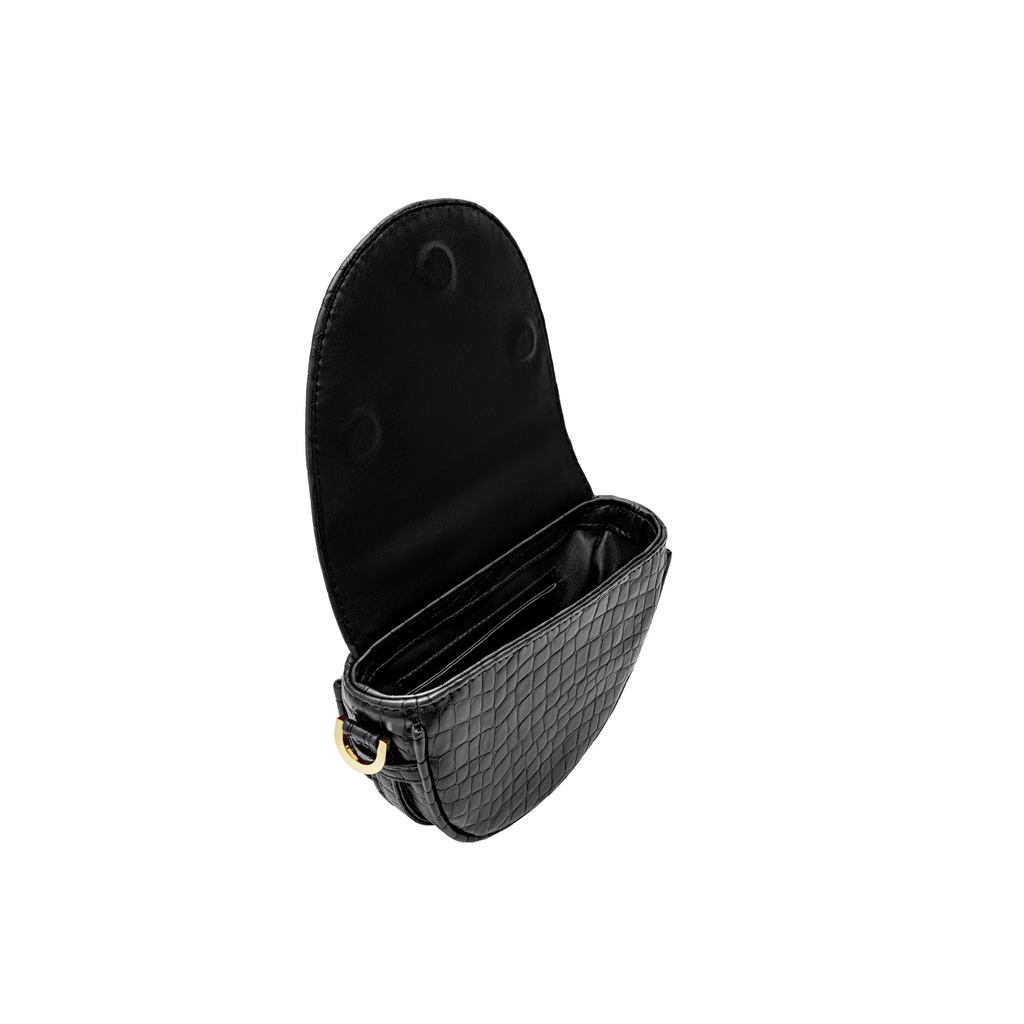 Wegańska torebka damska Joy Midi Bag Croco to najmodniejsza torebka w kształcie  półksiężyca od Alexandra K.