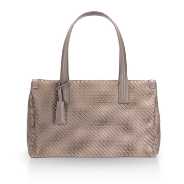 torba BRAIDED TAUPE pleciona